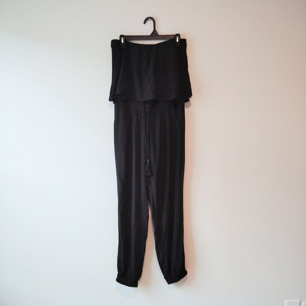 White House Black Market Black Strapless Jumpsuit - Picture 2 of 5